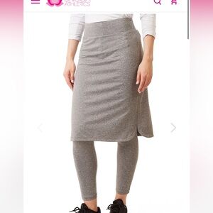 Long Snoga Athletic Skirt Modest Small ShirtTail Gray
